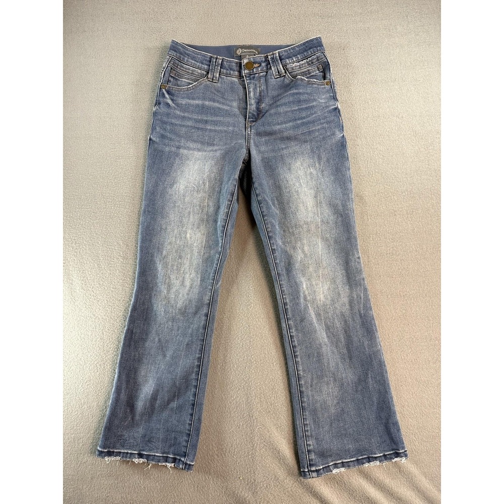 Democracy Jeans Womens 6 Medium Wash Blue Mid Rise Straight Stretch Denim